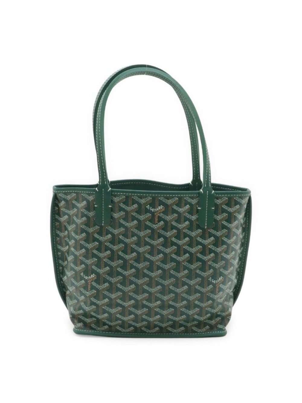 Green Patterned Tote Bag - Women's Handbag